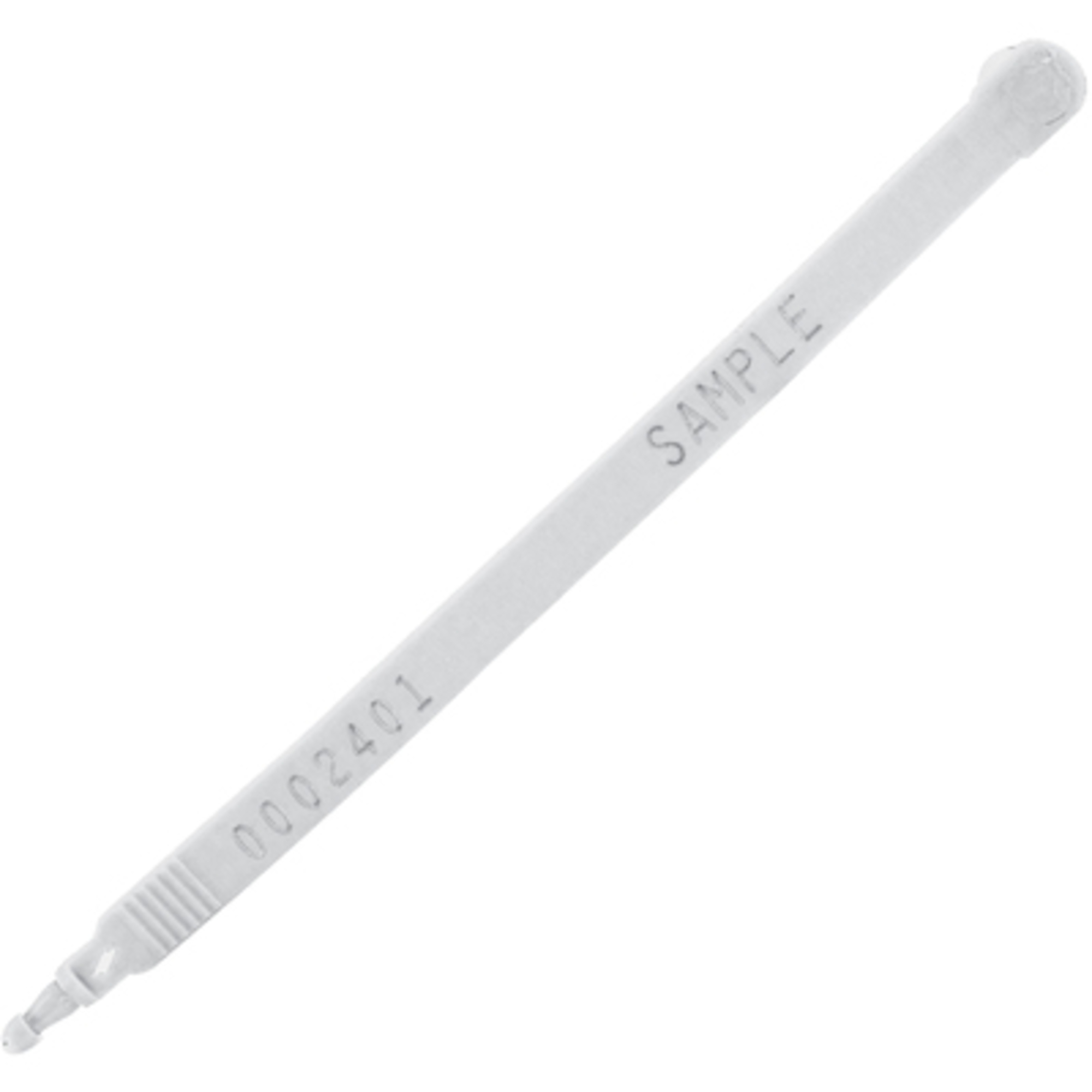 7 1/2in. White Plastic Truck Seals 100/CS, Model# SE1027W